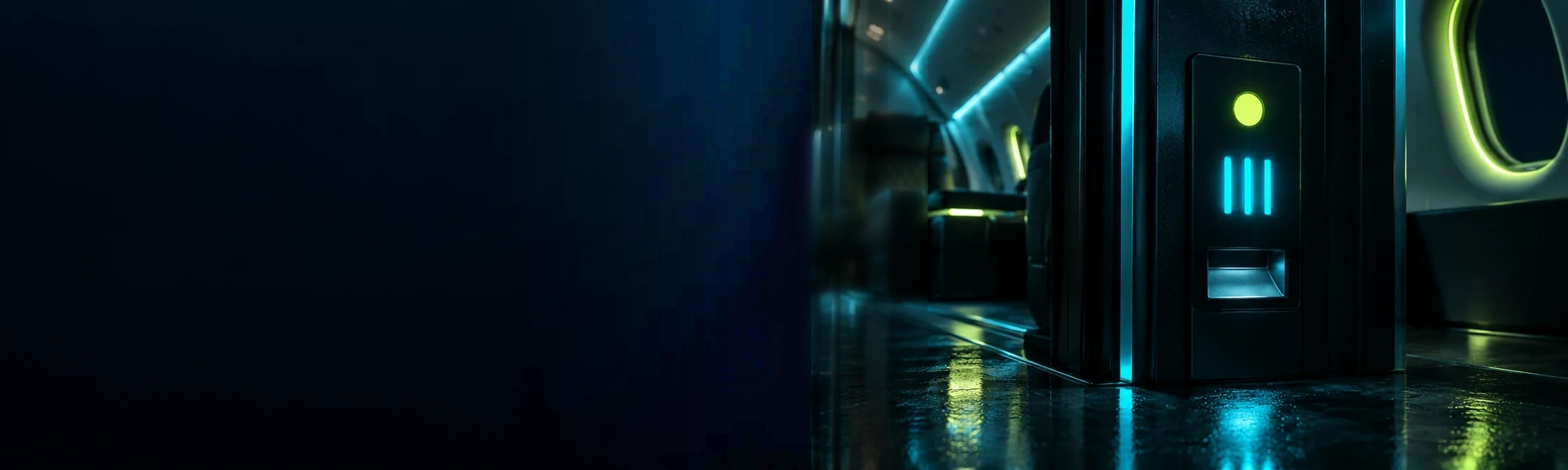 Betnjet Casino secure login panel in a jet cabin